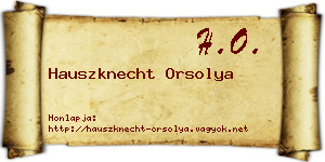 Hauszknecht Orsolya névjegykártya